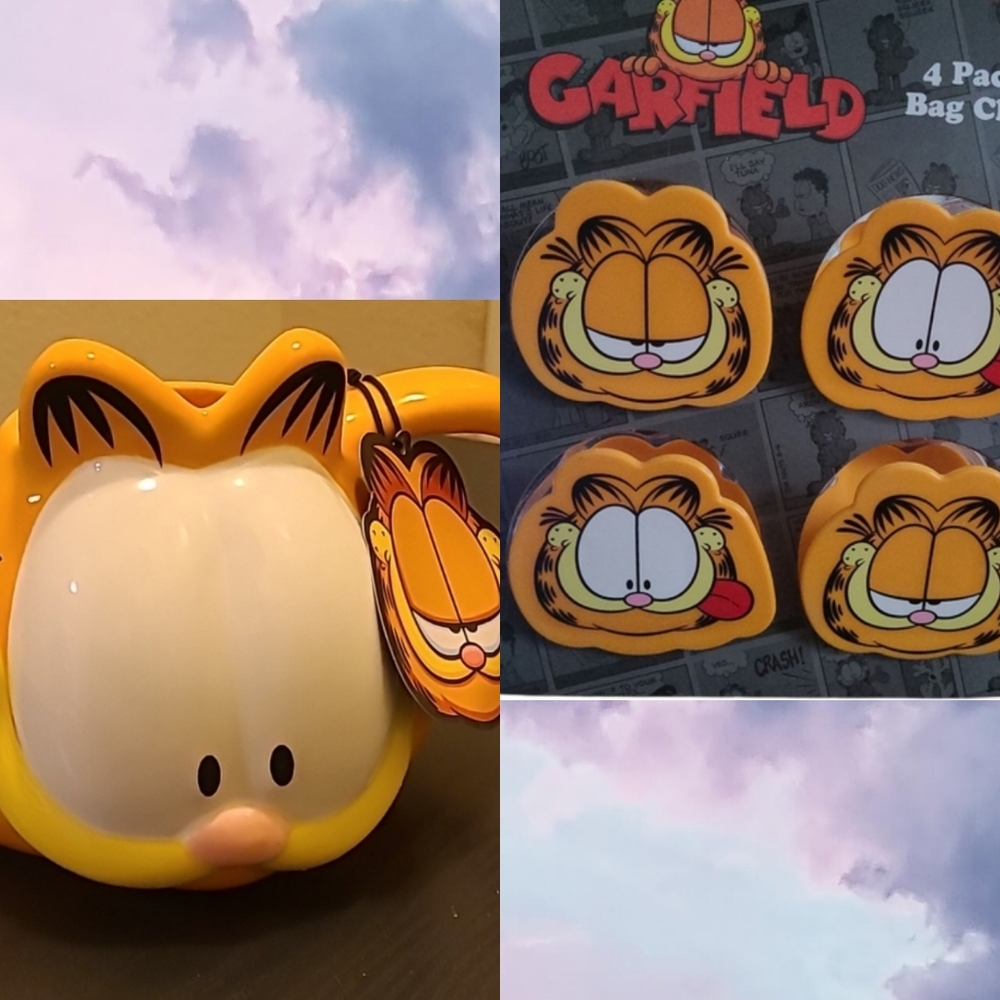Garfield 19oz Mug with Matching Bag Clips